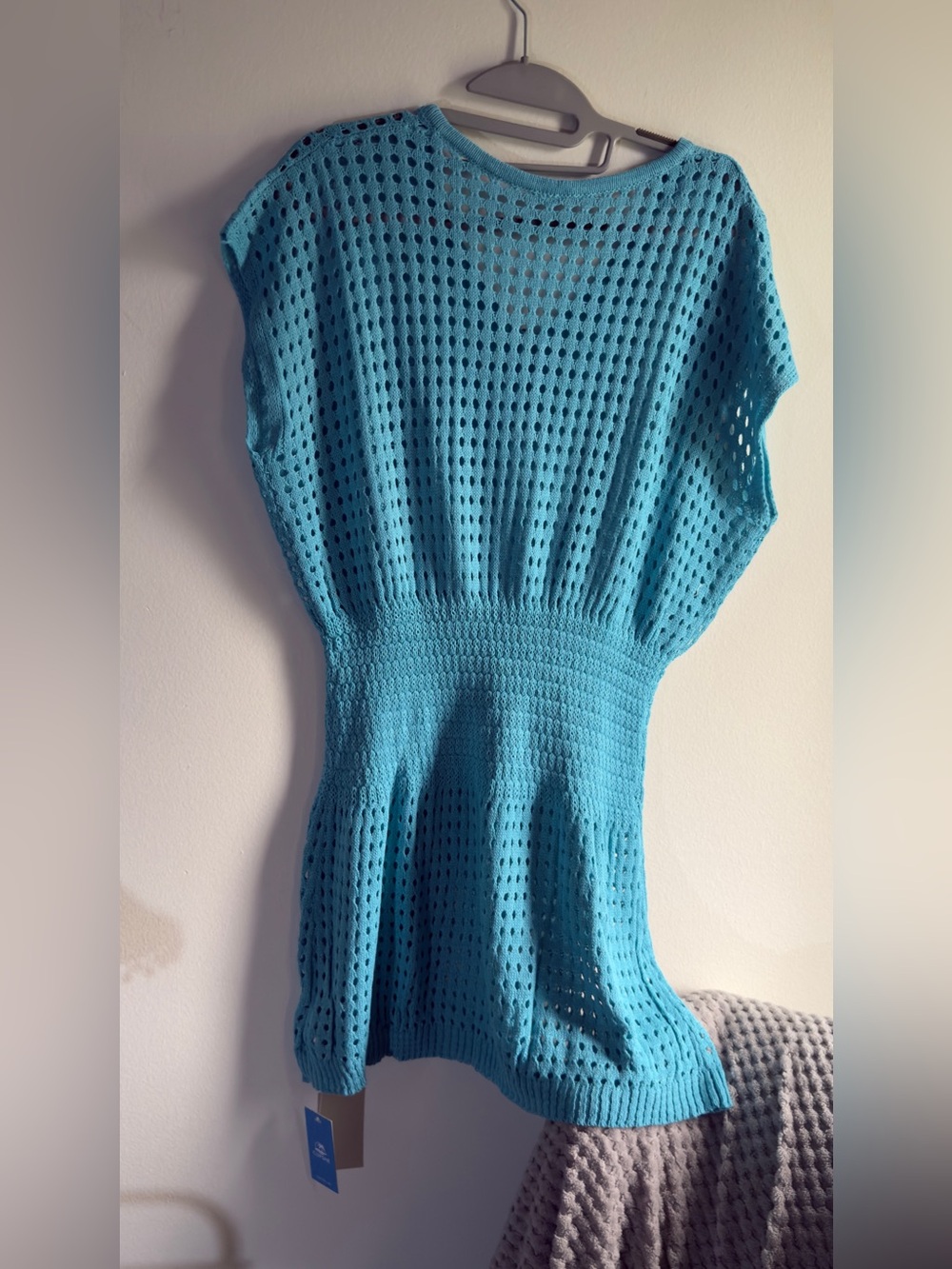Cupshe Turquoise Blue Crochet Swim Coverup - Picture 2 of 8